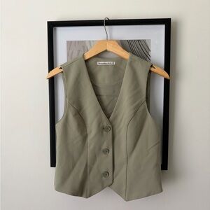 Abercrombie & Fitch Sage Green Vest Top